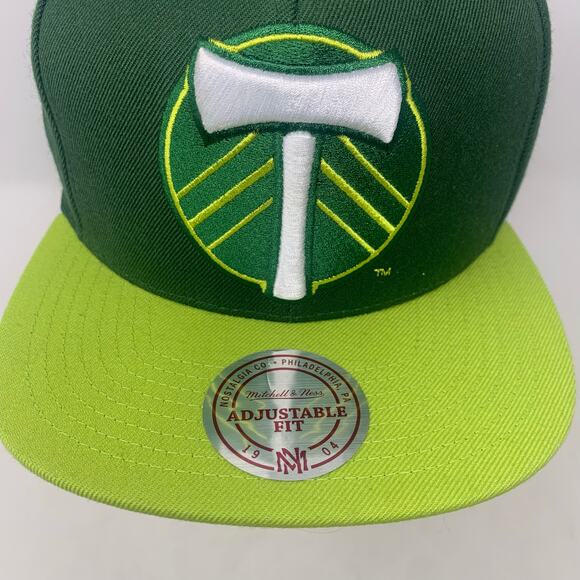 NWT! Mitchell & Ness Wool Blend Portland Timbers MLS Soccer Snapback Hat - Picture 2 of 8
